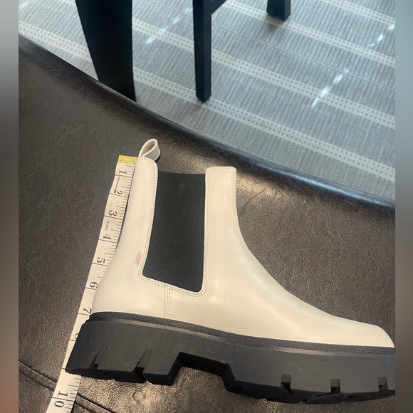 Barbara Bui leather square toes chunky soles pull on Chelsea boots 37.5 - Picture 7 of 8